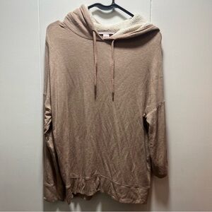Victorias‎ Secret Pullover Hoodie Sherpa Lined Hood Womens Size Large Soft Cozy